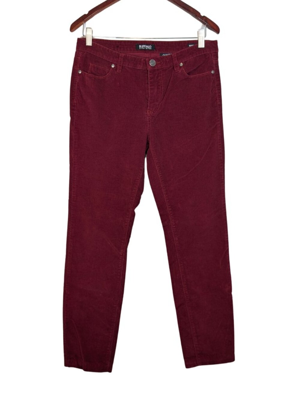 Buffalo David Bitton Corduroy Mid Rise Skinny Stretch Supreme Pants 10 / 30